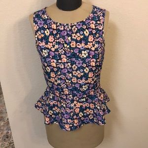 Peplum floral top
